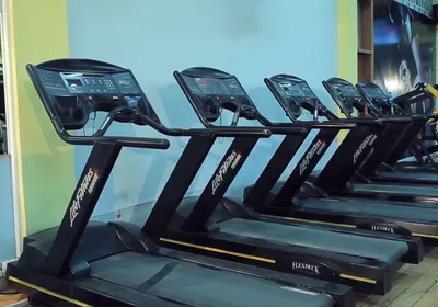 Cardio zone with treadmills and ellipticals at Power Gym Addis Ababa