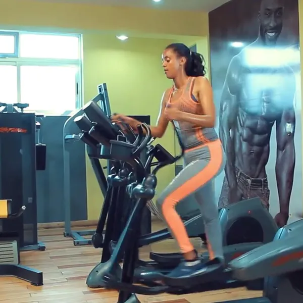 Member using an elliptical cross-trainer at Power Gym